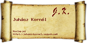 Juhász Kornél névjegykártya