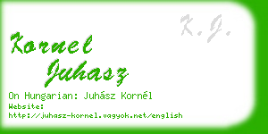 kornel juhasz business card
